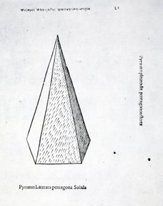 Piramide laterata pentagona solida, illustrazione da 